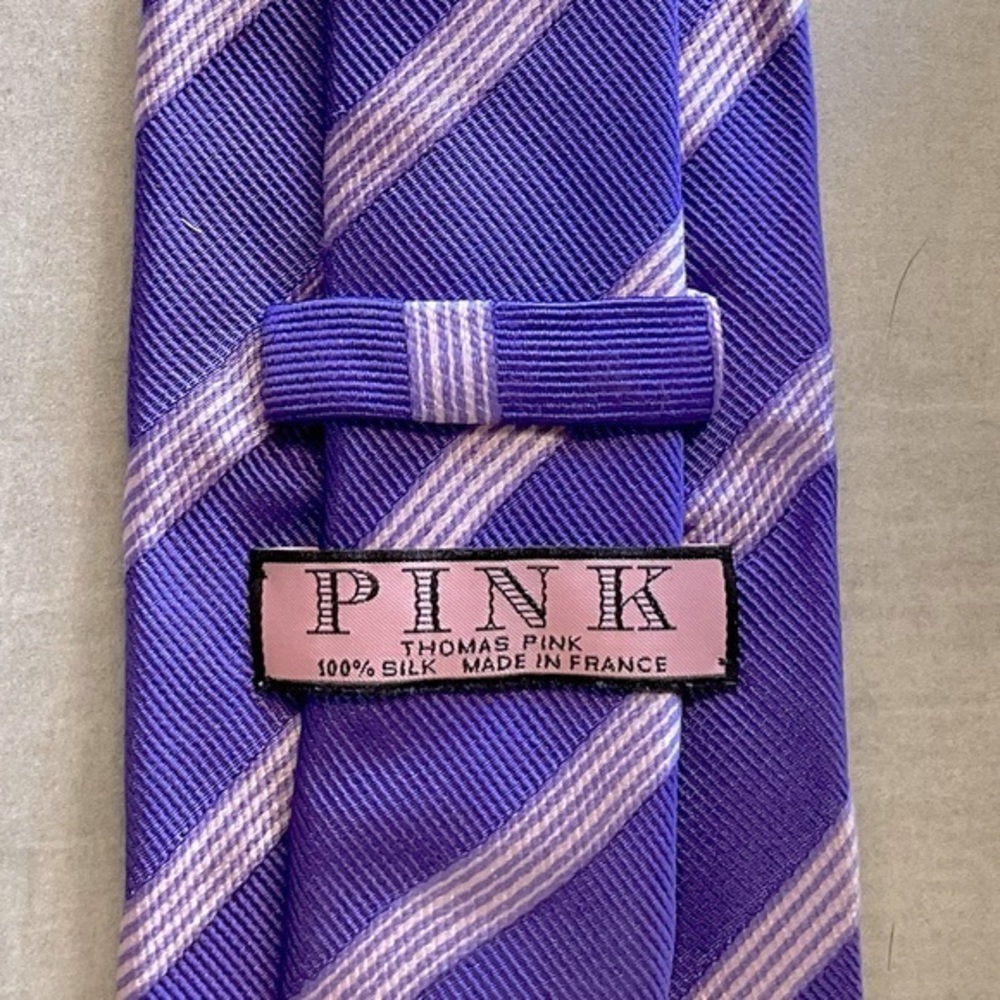 Thomas Pink Striped Silk Tie